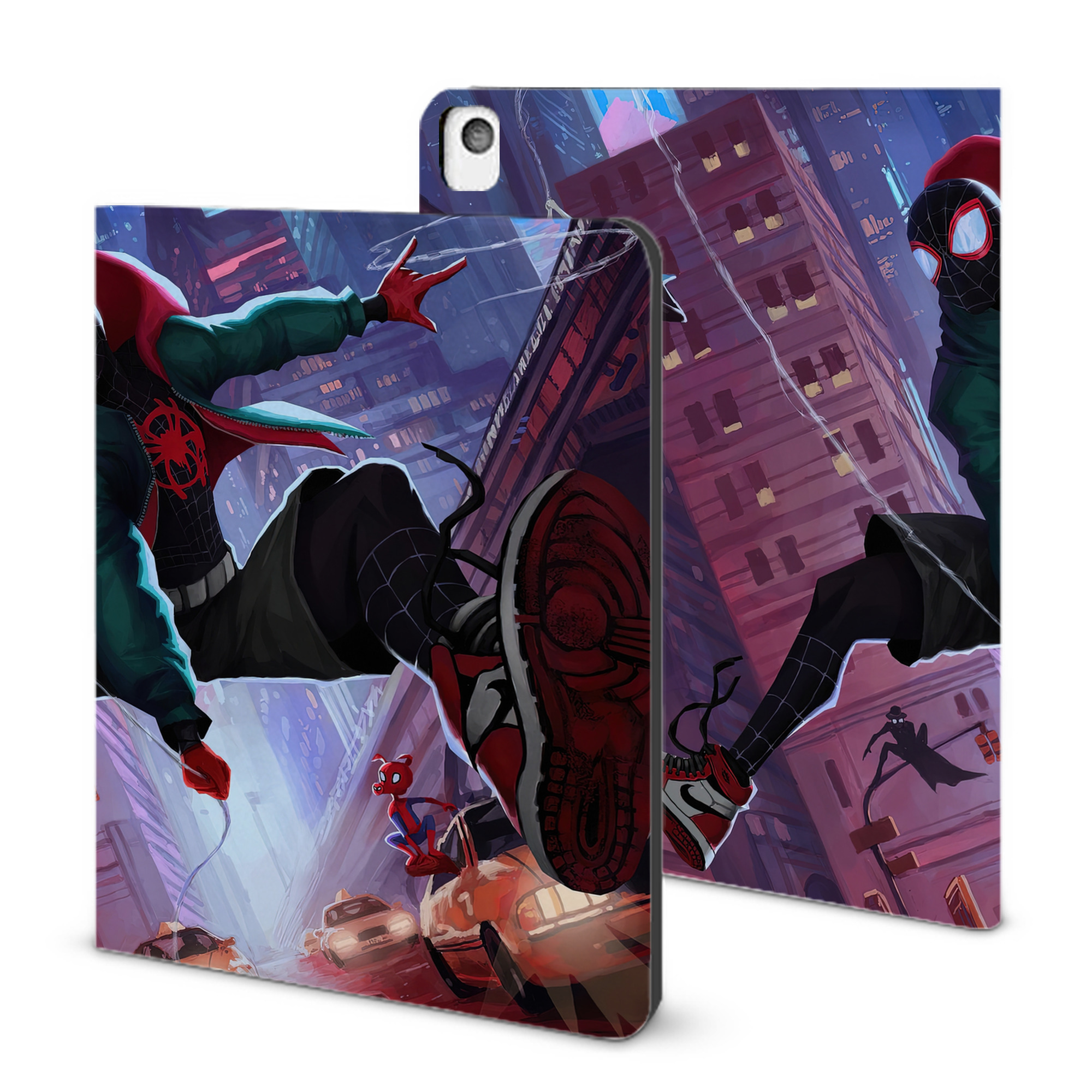 （画像用） Spider Man スパイダーマン IPadケース ペンホルダー付き ブックスタイルデザイン